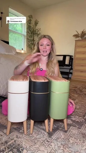 Replying to @Zolos Fav Finds | 2739  the most aesthetic bathroom trash can ever - smart trash can - bathroom trash can - aesthetic trashcan - motion sensor trash can - automatic trash can #TikTokshopcreatorpicks 