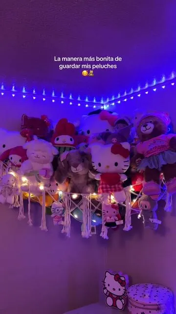 Mi rinconcito favorito 🧸🤍#plushstorage #hammock #plushies #plushiesoftiktok #roomdecor 