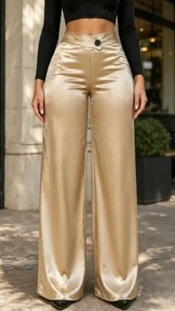 Women's Satin Smooth Straight Leg Pants, Perfect for Daily Wear, Office, Dates, Holidays #t#tiktokshopp#pantst#tiktoks#spotlighfindsf#fyp