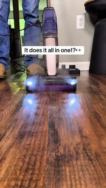 Cut your cleaning time in half by vacuuming, mopping and steam cleaning all at once! #vacmop #vacuum #mop #cleaning #sharksteampickup 