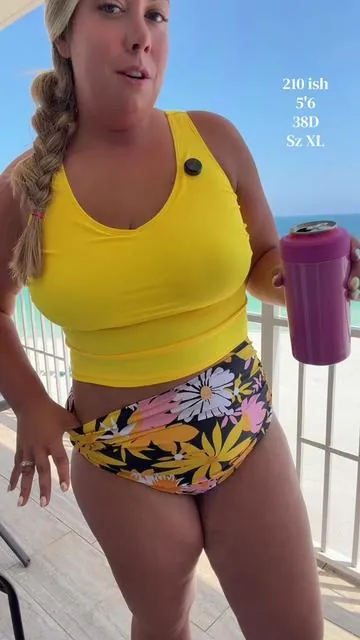 Full coverage 2 peice tummy control swimsuit 🌊☀️👙✨🏝️ @EOMENIE #tankini #fullcoverageswimsuit #modestswimwear #momswimsuit #tummycontrolswimwear 
