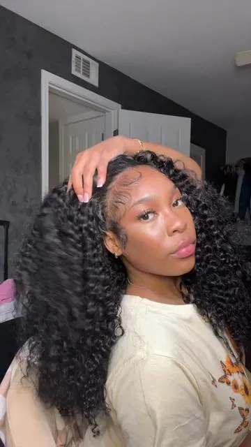Pobokix Burmese Curly 3 IN 1 Half Wig @Pobokix 💗 #burmese #curlyhair #halfwig #fyp #easyinstall 