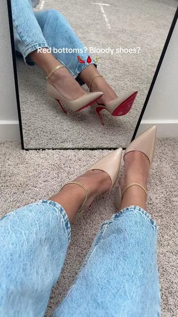 What did Miss Cardi B say? These is (in)expensive these is red bottoms these is bloody shoes 👠 #ttshopfind 