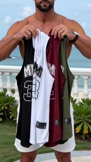 Micro-Elastic Breathable Men's Gym Tank#MicroElasticFabric #QuickDry #GymTank #DailyWear