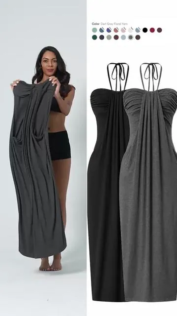 POV: Halter Tie Back Maxi Dress—strapless, bodycon, four-way stretch with side pockets for effortless resort-to-street vibes. Tap to shop! 🌴✨🛍️#Myhalaradatelook#halaraeveryday#SummerVibes