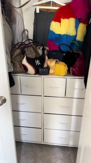 I LOVE this fabric style organizer with the hard top for extra storage 🙌🏼😍 #fyp #viral #storage #furniture 