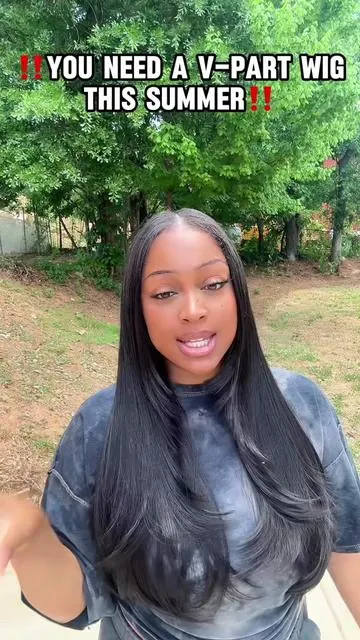 V-Part wigs for the Summer ‼️😍@uahair  Click the orange shopping cart to get one! 🛒⬇️ #uahair #vpartwig #naturalhairstyles #protectivestyles #vpartwiginstall 