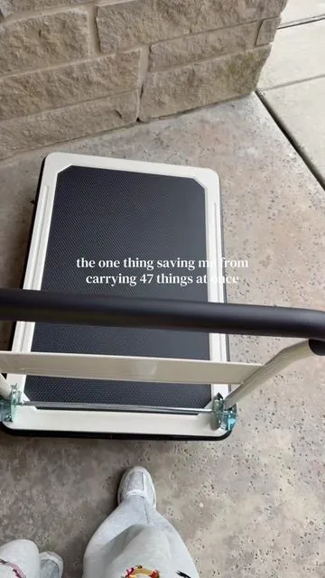Between sports, packages, and patio stuff… this foldable cart has already paid for itself 😅  #movingcart #homefinds #momlife #organizationfinds #TikTokShopCreatorPicks