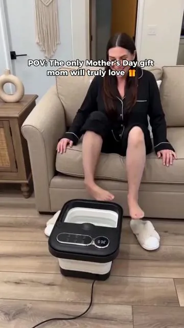 Treat Mom To A Relaxing Foot Spa At Home.#MothersDayGift #GiftForMom #FootSpa #MassageTub #SelfCareForMom 