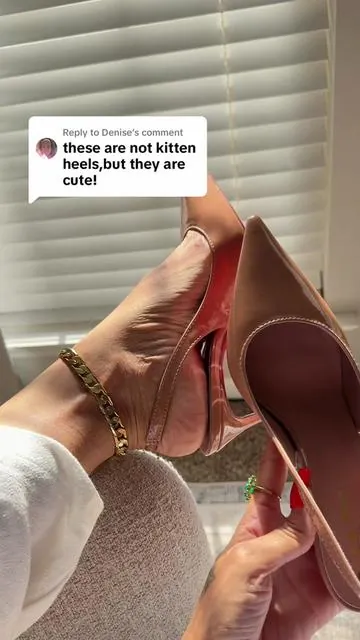 Replying to @Denise Step up your shoe game with these perfect slingback pumps! 👠 Featuring a chic kitten heel and signature red sole, they give off designer vibes without the designer price. Versatile for all-year wear, these shoes are a must-have for spring and summer wardrobes—effortlessly elevating any outfit. ✨ #SlingbackPumps #KittenHeels #RedSoleShoes #DesignerLookForLess #SpringSummerShoes 