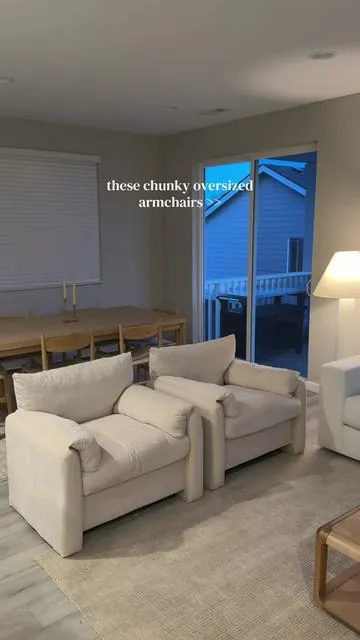 These chairs added the cozy feel to my space that I was looking for and they are so comfy ☁️✨ #livingroomchairs #oversizedchairs #accentchairs #livingroomdecor #livingroommakeover 