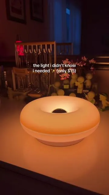 i am so in love w this lamp #lighting #donutlamp #vintagelamp #uniquelighting #roomdecor 