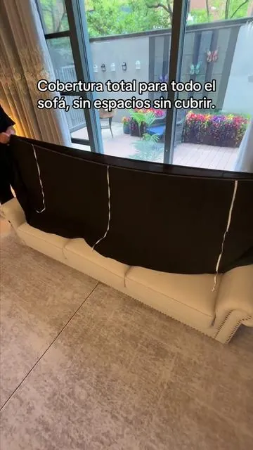 Cobertura total para todo el sofá, sin espacios sin cubrir.#tiktokshop #couchcover #sofacover #sofahack #tiktokmademebuyit 