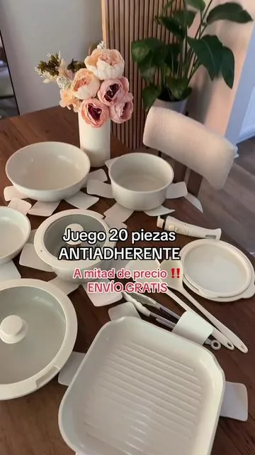Juego de ollas de 20 piezas antiadherentes @Tibbicc #potsandpans #juegoollas #juegococina #TikTokShopStockUp #TikTokShopMothersDay 