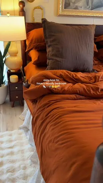 Having a moody bedroom aesthetic is possible 🌞😌🏵️  #moodybedroom #moodyaesthetic #comforter #comforterset #summerbedding 