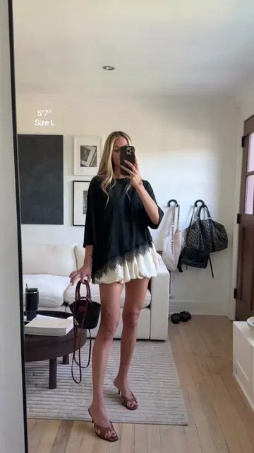 Size up for a boxier fit like mine! Will wear this a LOT this summer so scandi chic!! #outfitinspo #scandinavianstyle #effortlessstyle #springfashion #ootd 