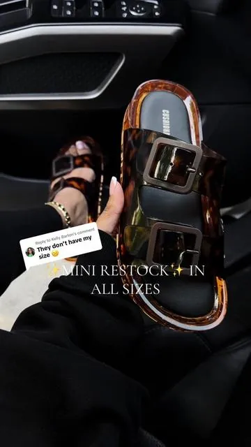 Replying to @Kelly Barton check if your size is there now friend 🤎 #cushionaire #jellysandals #slidesandals 
