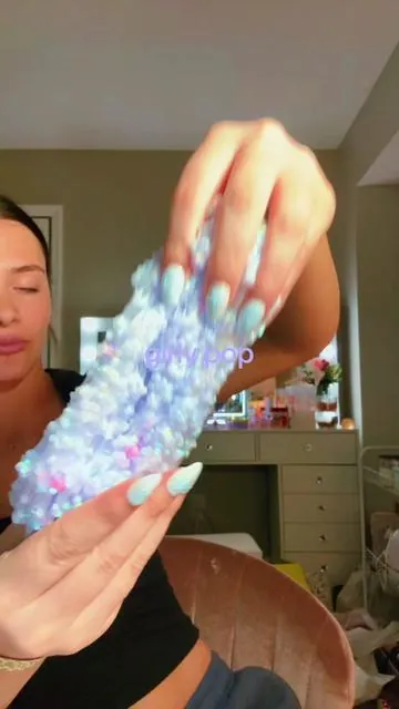 the sounds are so good! #peachybbies #peachybbiesslime #girlypop #crunchyslime #asmr 