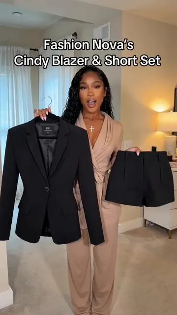 She’s giving boardroom baddie 🖤✨ The Cindy Blazer Set from @FashionNova just LANDED on TikTok Shop and it’s giving everything — click the orange cart while it’s still in stock 👆🏽 #FashionNova #TikTokShop #BlackOutfit #BlazерSet #CEOVibes