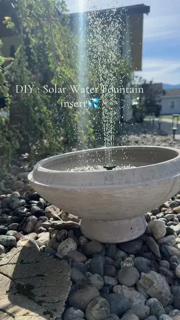 DIY your own solar powered water fountain💦 #waterfountain #solarpowered #solarpowardwaterfountain #DIY #diywaterfountain 