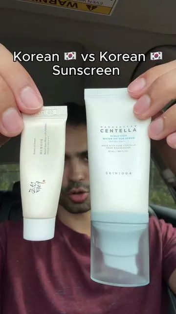 Korean sunscreen vs Korean Sunscreen #skincare #sunscreen 