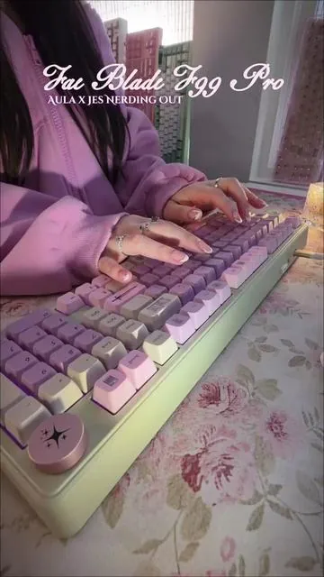 I was creating the first drafts of this project over a year ago, as Aula had approached me about trying out a collab & of course I was ecstatic about it, but neither of us knew how successful it would be. I wanted to merge my love of reading, books, and romantasy with my passion for mechanical keyboards. I had always wanted to launch this keyboard with a linear and a tactile switch option... but they understandably could not commit to the amount of units it would take to do that, when interest was an unknown. Thanks to all of you loving the Fae Blade, we were able to do a second batch and bring this silent tactile option to you all. I'll do some storytime style videos soon, but for now I hope you love it just as much as I do. 💓 Fae Blade F99 Pro Aula x jesnerdingout Leobog Rose Silent Tactile Switches or Leobog Flower Field Linear Switches Hot Swappable Mechanical Keyboard ♡ #booktok #romantasy #keyboards #wfhsetup #fantasyromance 