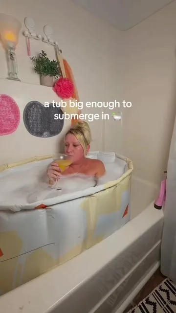 these portable bathtubs are back! Snag them up before they sell out again! #portablebath #bathtub #soakingtub #showertok #bathtok  