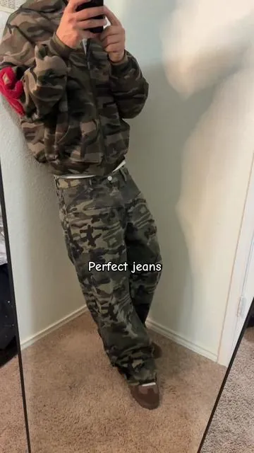 Must have #outfitinspo #jeans #camojeans #streetwear #summeroutfits 