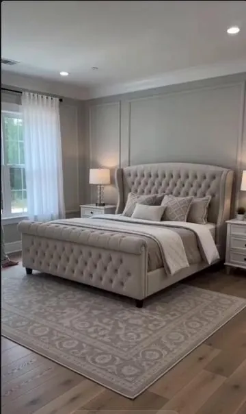 Transform your bedroom into a luxurious retreat! ✨ This VanAcc Platform Bed Frame brings elegance with its velvet upholstery and classic sleigh design. The scroll wingback headboard and button tufted details add a touch of sophistication. Say goodbye to the box spring – this platform bed offers easy assembly and modern convenience. Ready for a bedroom glow-up? Tap to shop and redefine your sleep space today! #platformbed #SnapNewArrivals #bedroomdesign #homeupgrade #AIGC