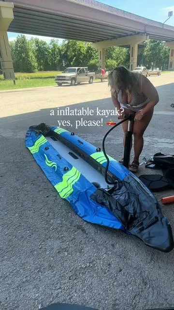 The best investment ever!! 🚣💙#inflatablekayak #kayak #TiktokShopStockUp #TiktokShopMemorialDay #summerfun 
