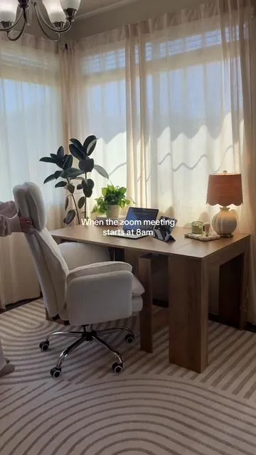 If I have to be there, I’m gonna be comfy  #homefinds #furniture #amazonfinds #office 