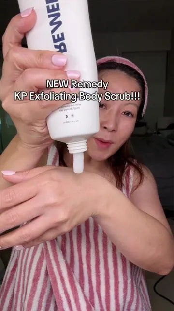 Remedy KP Exfoliating Body Moisturizer is made for rough, bumpy-feeling skin with an exfoliating body-care formula. It helps smooth and moisturize at the same time, making it easy to add into your shower-to-lotion routine for softer-looking skin. #RemedyScience #KPBodyCare #BodyMoisturizer #ExfoliatingMoisturizer #BodyBumps @Remedy Science 