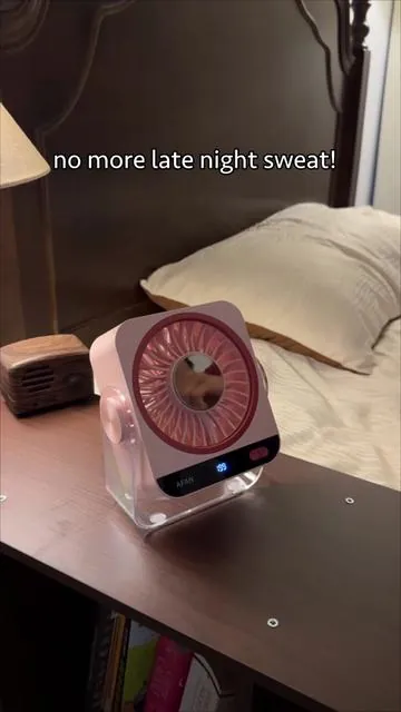 If you run hot at night you need this fan in your life ASAP 🥵 #PortableFan #SummerSleepHack #CoolingFan #BedroomEssentials