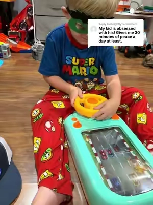 My toddlers favorite toy and it’s NOT a screen. Win win. #racingcar #cartoy #toddlertoy #toddlersoftiktok 