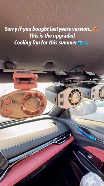 Awesome! I love this car fan😍                                                                                                                                                                    This fan is a lifesaver and it’s on sale rn!! #Joytutus #CarFan #CoolingFan #Summervibes #portablefan