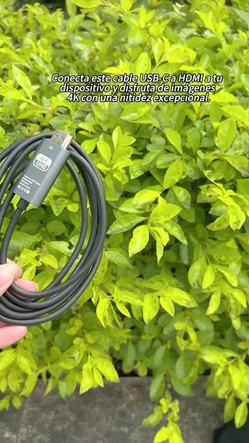 Cable adaptador USB 3.1 Tipo C a HDTV, pantalla 4K HD, 2 m / 6.6 pies, alimentado por USB, sin batería, conexión directa de teléfono a TV / pantalla / proyector, no requiere Wi‑Fi ni software #HDTV #TV #Wi‑Fi #4K #proyector #adaptador