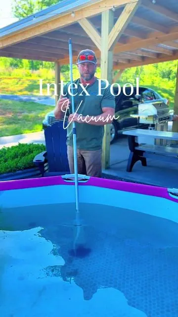 This pool vacuum works SO WELL!i highly recommend #intex #intexpool #poolvacuum #pool #poolaccessories @Nimrods_habitat 