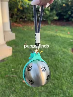Favorite Puppy Finds 🐶✨ Guys how cute is this stainless steel water bowl to take on walks?! 🐾 #puppytiktok #puppyfinds #newpuppycheck #puppymusthaves #newpuppy 