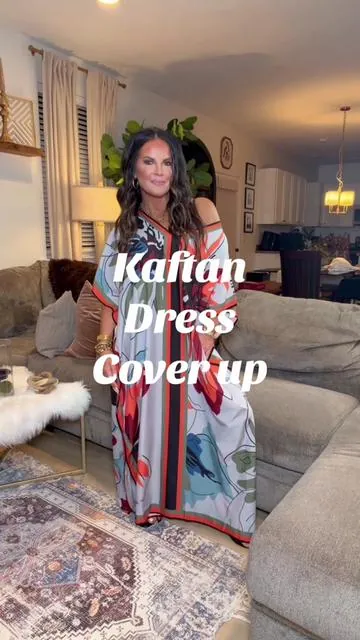 Kaftan for the win!! Absolutely stunning.  🧡💜🩵❤️💛. Happy shopping #fyp #kaftandress #kaftanstyle #coverupswimwear #dresses 