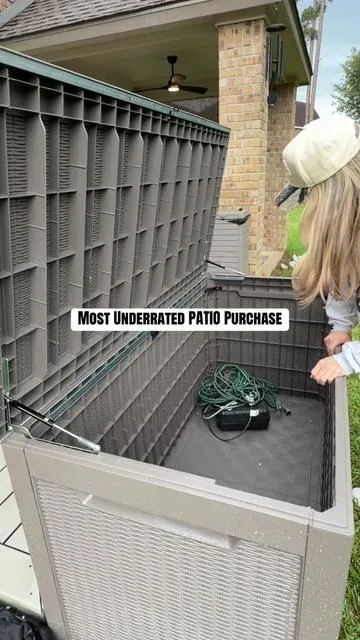 Backyard Storage MUST HAVE 👏🏻 PRE-SEASON DISCOUNT TODAY... tap the cart before they are gone ☀️#summervibes #backyard #outdoorstorage #poolstorage #patioseason 