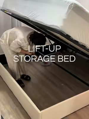 Si necesitas más espacio pero quieres que tu cuarto se siga viendo aesthetic… esta cama está hermosa y es la indicada!!!😮‍💨😍 @SHA CERLIN   #bed#liftupbed#bedwithstorage#storagebed #mothersdaygiftideas 