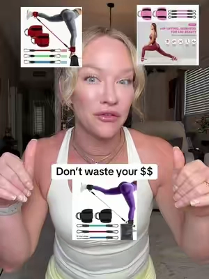 I wasted my money so you don’t have to lol   #ankleresistancebands #glutesworkout #athomeworkout 