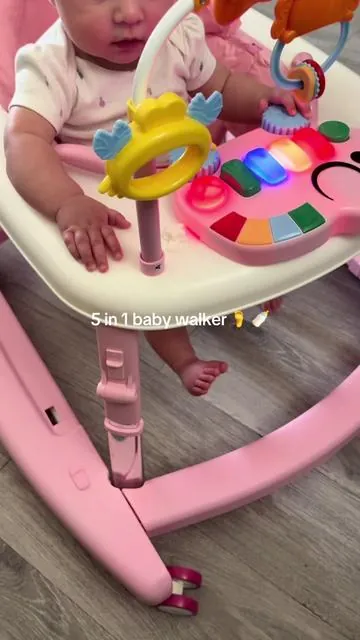 Baby products that actually grow with your baby >>> 🤍 This 5-in-1 walker has walking, rocking, bouncing, push, and play modes all in one setup. Adjustable, foldable, and designed to keep little ones entertained while helping develop coordination and motor skills. #babywalker #babyessentials #momtok #babyproducts #tiktokshopcreatorpicks