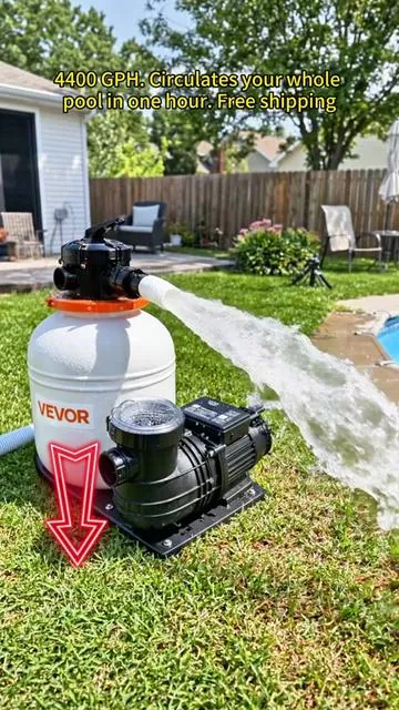 Drain-to-waste in 60 seconds — VEVOR’s dedicated waste setting empties dirty water without going through the filter. 💨🚰 #VEVOR #SandFilterPump #WasteSetting #FastDrain #NoFilterClog
