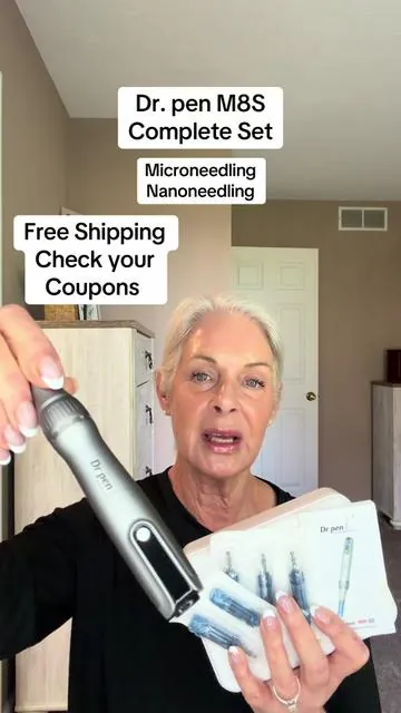 Dr. pen M8S Complete Set You get the  Dr. pen M8S & (20) Variety of Cartridges & The Case #glowup #microneedling #skincare #selfcare 