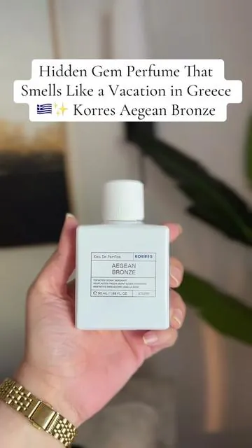 This is SUCH a hidden gem and I’m so happy I discovered it 😭✨  Aegean Bronze is the prettiest clean creamy musky beachy scent for spring and summer. Fresh bronzed skin vibes in a bottle. #korres #aegeanbronze #summerperfume #beachyvibes #perfumetok