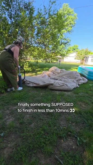husband said he wouldn't camp this summer because he didn't want to set up the tent - say less 🙌 Looks like you're camping now.  #campinghacks #tent #fathersdaygiftideas #tiktokshopsummerturnup #memorialweekend  inflatable tent inflatable tent set up fathers day gift ideas easy tent set up fathers day 2026 memorial weekend memorial weekend 2026