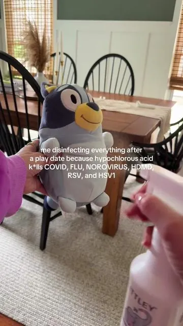 A toy and surface cleaner that actually disinfects without harsh chemicals! 🙌🏼 this is the one I keep seeing parents switch to. The Littley hypochlorous acid toy and surface cleaner is made for the things your babies, toddlers, and kids touch every single day- toys, high chairs, pacifiers, play mats, changing tables, countertops, and more. I love that it’s gentle enough for infants and pets while still helping clean everyday messes without strong fumes or bleach. Perfect for moms trying to keep a cleaner home during cold and flu season without worrying about harsh ingredients #babytok #momsoftiktok #toycleaner #hypochlorousacid #cleaninghacks