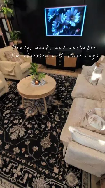 Best rug if you have pets and kids! Completely washable, low pile and oeko tex material!  #tiktokshopmothersday #rug #homedecor #decorating #momtok 