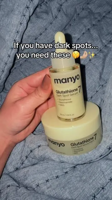 These MANYO glutathione dark spot serum & patches are my seret for fading spots fast Just stick them on and let the serum do the work— no mess, no complicated routine. I've been using them and my skin looks brighter, clearer, and way more even + If dark spots are your struggle... you NEED these. #darkspotcorrector #glassskinroutine #skincarefinds #BigDreamsStartSmall #tiktokshopbeauty 